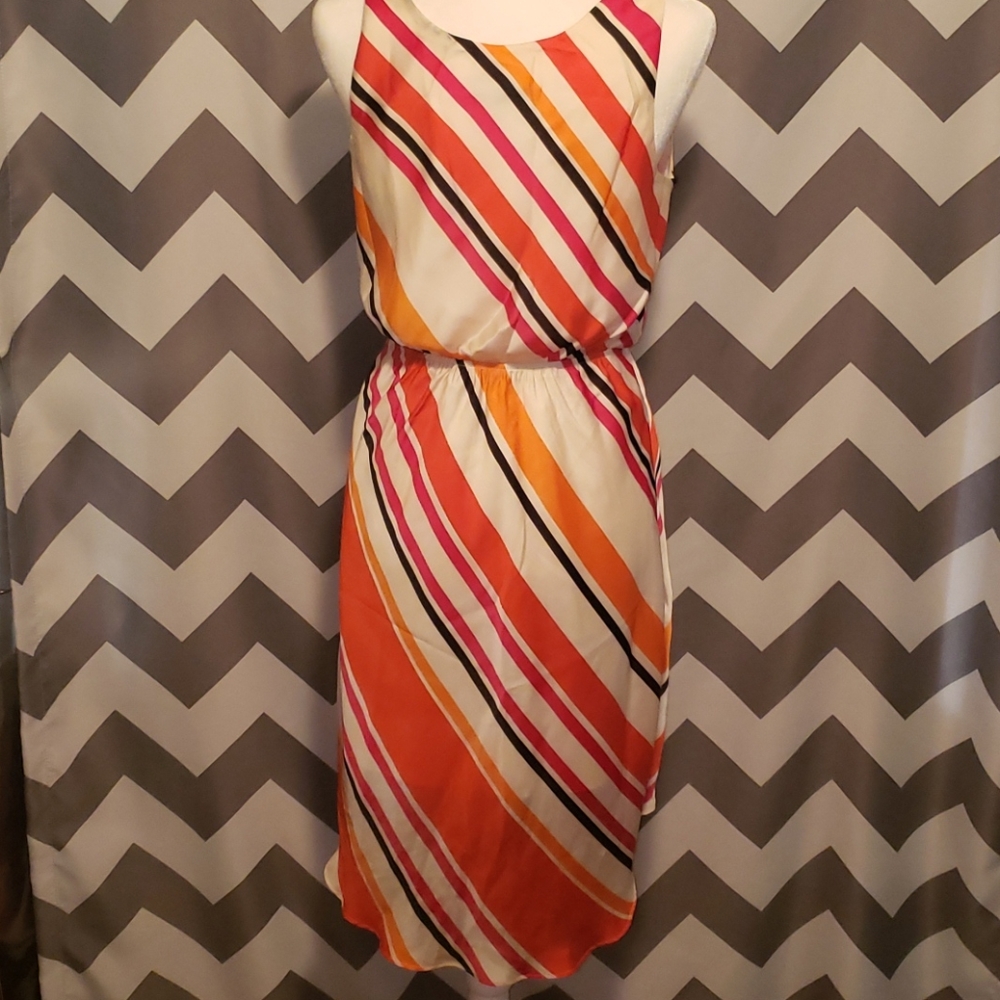 Express silky striped high-low tank dress - Picture 3 of 9